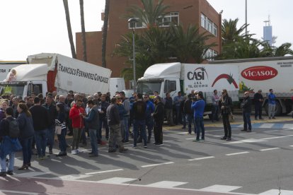 Concentración de los agricultores en Almería capital.