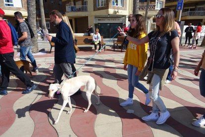 Participantes en la concentración en el Paseo Marítimo.