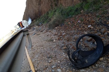 La A-7 está cortada desde las 16:30 horas de esta tarde.