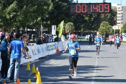 Carrera del Día de la Mujer en Almería. Llegadas a meta de 11:30 a 11:45 horas.