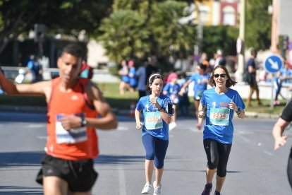 Carrera del Día de la Mujer en Almería. Llegadas a meta de 11:30 a 11:45 horas.