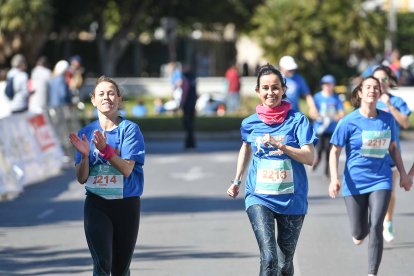 Carrera del Día de la Mujer en Almería. Llegadas a meta de 11:30 a 11:45 horas.