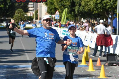 Carrera del Día de la Mujer en Almería. Llegadas a meta de 11:30 a 11:45 horas.
