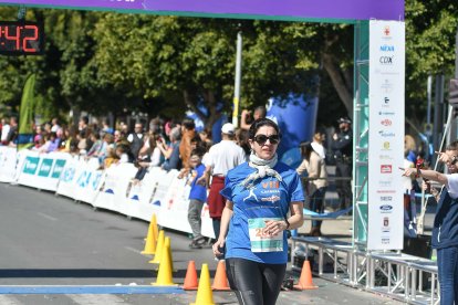 Carrera del Día de la Mujer en Almería. Llegadas a meta de 11:30 a 11:45 horas.