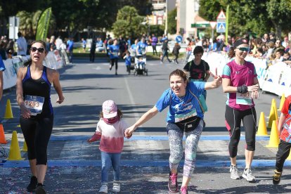 Carrera del Día de la Mujer en Almería. Llegadas a meta de 11:30 a 11:45 horas.