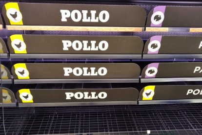 Sin carne en este supermercado.