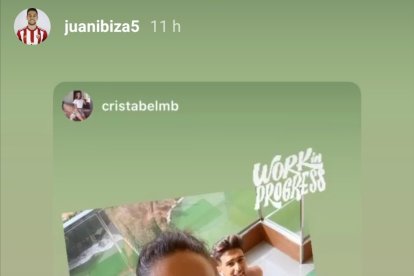 Juan Ibiza con su pareja entrenando en casa.