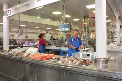 Zona de pescadería del Mercado Central.