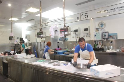 Zona de pescadería del Mercado Central.