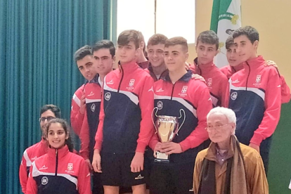 Juan Docio con la Selección de Almería cadete.