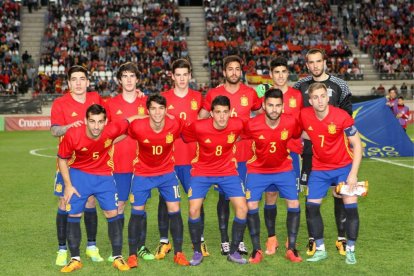 Alineación con la Selección.