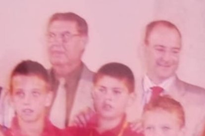 En su etapa con el Almería junto a Verdejo y Luis Rogelio.