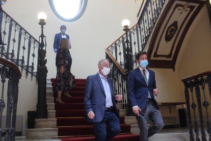 Los alcaldes de Roquetas de Mar, Gabriel Amat; y de El Ejido, Francisco Góngora.