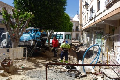 Obras en Plaza Careaga.