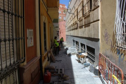 Obras en calle La Unión.
