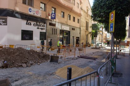 Obras en calle San Pedro.
