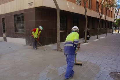 Obras en calle Trajano.