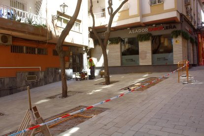 Obras en calle Martínez Almagro.