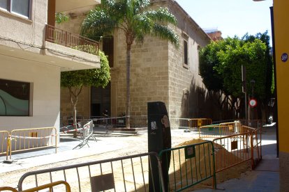 Obras en calle Antonio González Egea y San Pedro.