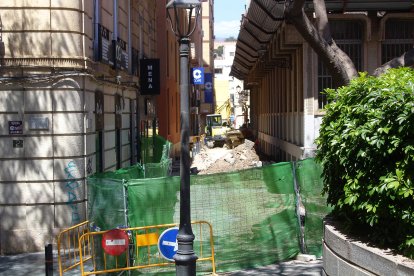 Obras en la calle Padre Luque.