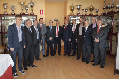 Unai Emery y unos consejeros para la historia del Almería.