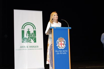 La delegada de Gobierno, Maribel Sánchez, durante su intervención.