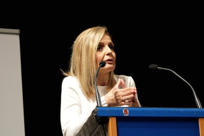 La delegada de Gobierno, Maribel Sánchez, durante su intervención.