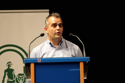 David Lozano, concejal de Seguridad, Policía Local y Protección Civil de Níjar, en su intervención.