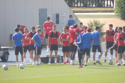 Los jugadores ya piensan en la visita al Zaragoza.
