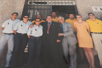 Antonio Jiménez y el equipo de la Delegación de Deportes de Roquetas de Mar.