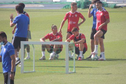 Un descanso en el entrenamiento.