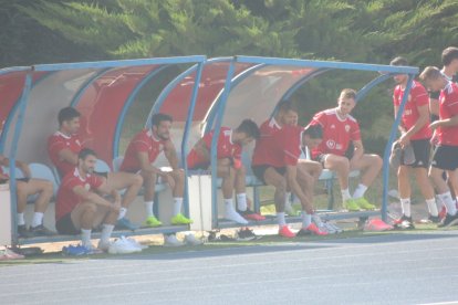 Preparándose para el entrenamiento.