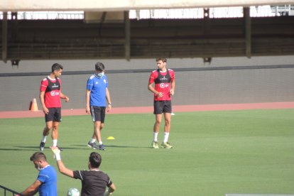 El equipo en el Estadio este sábado.