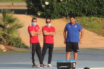 Mohamed El Assy, João Gonçalves y Mohamed Adel.