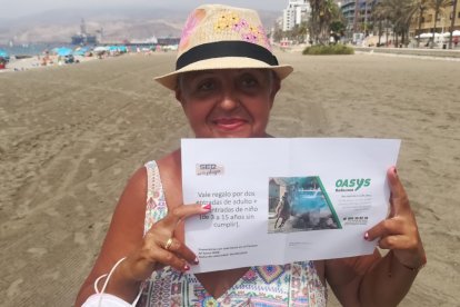 Ganadora del bono familiar para visitar el Oasys Minihollywood.