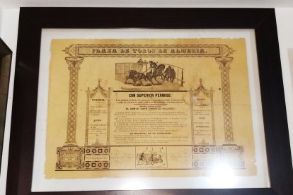 Cartel de una corrida de la antigua plaza correspondiente al año 1849