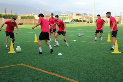 El balón ha sido protagonista en la primera sesión.