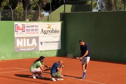 Henri Leconte en el Club de Tenis de Almería.