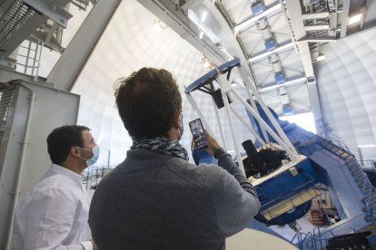 Fernando Giménez y Leconte en el Observatorio de Calar Alto.