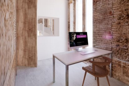 Vista desde la secretaría con ventana a calle Lectoral Sirvent.