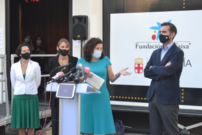 Exposición sobre Leonardo Da Vinci en la Plaza de las Velas.