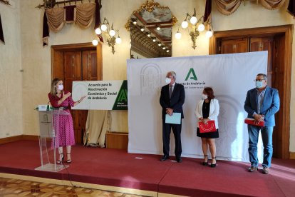 Presentación en Almería del Acuerdo para la Reactivación Económica y Social en Andalucía,
