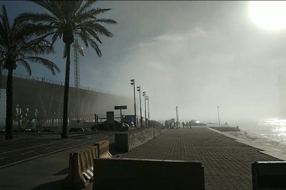 Niebla en la zona del Puerto y Almadrabillas.