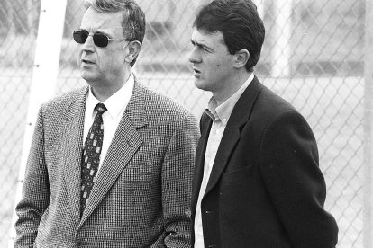 con Guillermo Blanes en el Almería Ceefe que le firmó en dos ocasiones y dejó huella en la entidad.