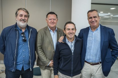 Emilio Martínez de Almafrut, Miguel de la Rubia y Gerardo Romero de Agrocolor y Luis Miguel Fernández de Coexphal.