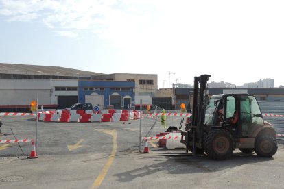 Acceso a la rotonda provisional de Sierra Alhamilla por Carrera de los Minerales.