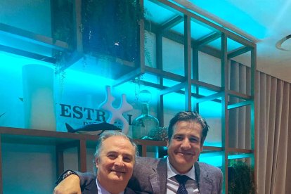 Carlos Marcote y Antonio Martínez Amo, durante la cena.