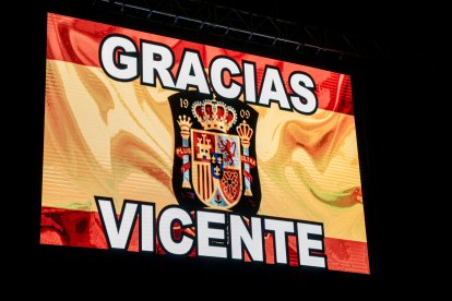 Fotograma final del vídeo de homenaje a Vicente del Bosque.