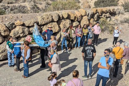 La romería se celebró por todo lo alto, con misa y banda de música.