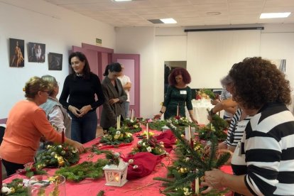 El taller de centros florales el pasado 3 de diciembre.